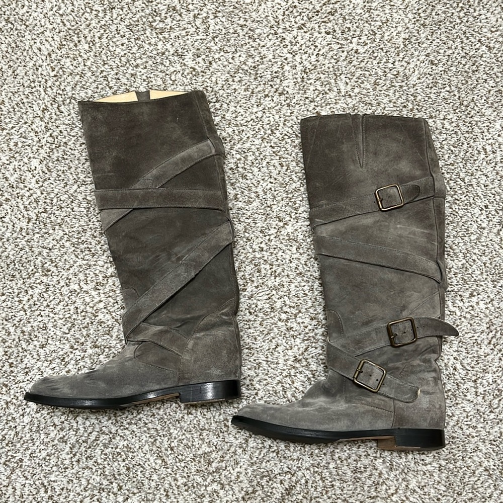 Manolo Blahnik Italian suede boots 37 - Picture 2 of 6